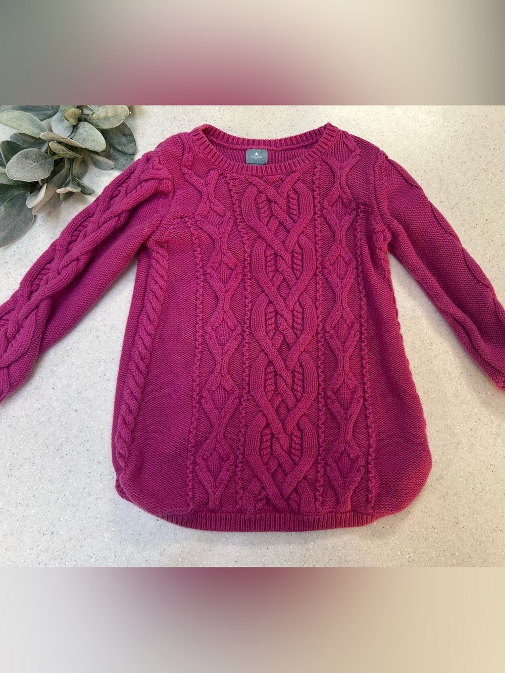 Baby Gap Pink Cable Knit Sweater Dress Girls Size 4T